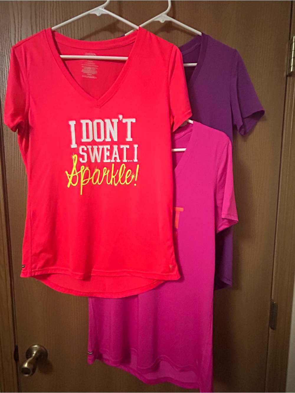 Danskin Now Semi Fitted V Neck Tops, Size S
